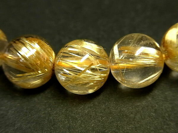 パワーストーン 天然石 最高級 タイチンルチル ルチルクォーツ 水晶ブレスレット 10.5〜11mm 【Felistone】 TRB727