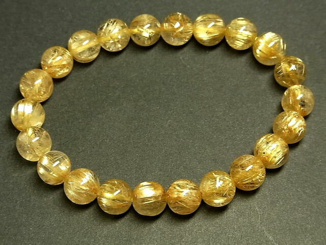 パワーストーン 天然石 最高級 タイチンルチル ルチルクォーツ 水晶ブレスレット 8.5〜9mm 【Felistone】 TRB1464