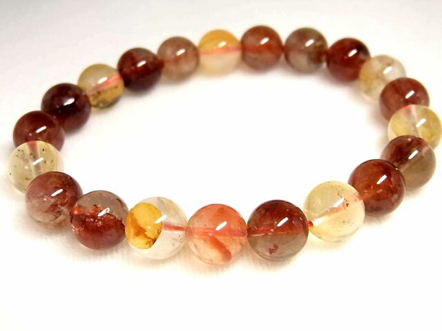 パワーストーン 天然石 オーロラクォーツ リモナイトインクォーツ デンドライト 模樹石 水晶ブレスレット 10mm 【Felistone】 LimoniteB06(3.0)