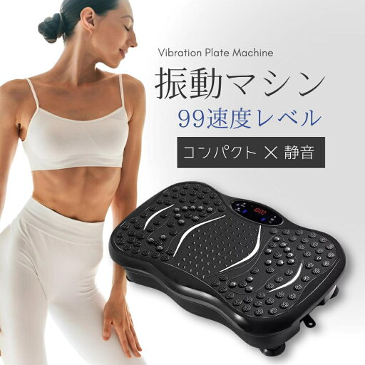 振動マシン ダイエット 家庭用 静音設計 筋トレ 足腰トレーニング USB/Bluetooth対応 健康器具