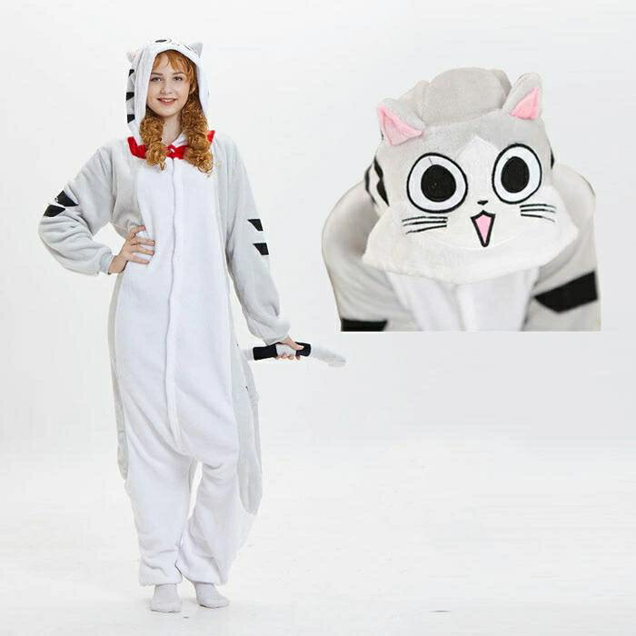 ねこ 衣装 大人用 変装 コスチューム クリスマ ハロウィン フリース 動物 男女兼用 変身 アニマル 猫 ..