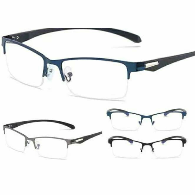 遠近両用メガネ 老眼鏡 メンズ レディース リーディンググラス シニアグラス 累進多焦点レンズ おしゃれ 眼鏡 変色メガネ 軽量　ブルー