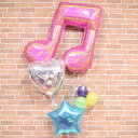 音符バルーンギフト【発表会 ヘリウム ピアノ バルーン ヘリウムガス 風船 スター スマイル イベント 送料無料】