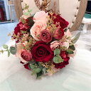 ウエディングブーケ ブートニア 結婚式 アレンジメント 披露宴 ウェディング用 造花 ブライダルブーケ 手作り 花嫁