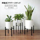 高さ約40cm ポットスタンド フラワースタンド 鉄製 伸縮式 観葉植物 インテリア 北欧 玄関 飾り台