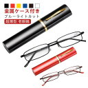 スリム 女性用 男性用 薄型 コンパクト レディース ブルーライトカット PC老眼鏡 軽量 メタルフレーム 読書用 携帯便利 メガネケース付き