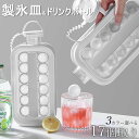 シリコン製氷皿 丸型17個取り 水筒型ボトル アイスボール 製氷器 アウトドア 飲食店向け