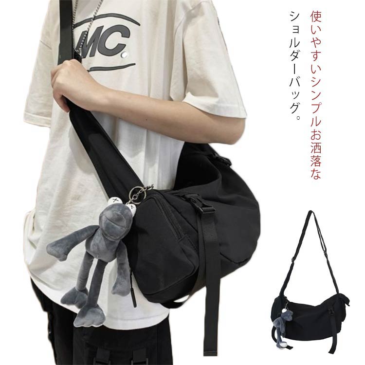 乐天商城 - 【★店内全品対象クーポン有★】 通勤 通学 メンズ 肩掛けバッグ 軽量ナイロン 大容量メッセンジャーバッグ ユニセックス 撥水加工