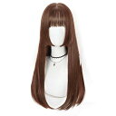 ウィッグ フルウィッグ ロリータ風 原宿風 かつら ぱっつん前髪 レディース ブラウン