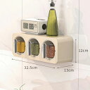 調味料入れ 調味料ストッカー スプーン付きスパイス容器 粘着式壁掛け収納
