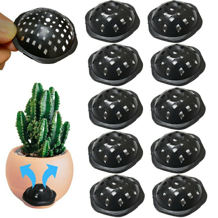 鉢底ネット 丸 立体 鉢底石 ネット入り 10枚 多肉植物 園芸 排水性 通気性 根腐れ防止 植木鉢 サイズ選..