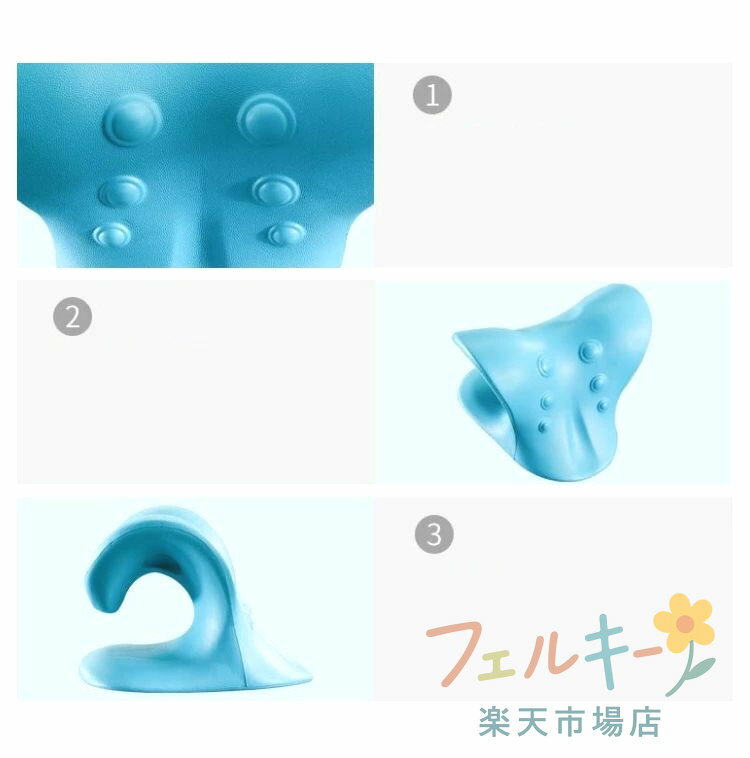 フェルキーのストレッチャー 首ゆら マッサージ スマホ対策 首伸ばし リラックス 肩こり解消 首ストレッチ 快適ケア｜アングル2