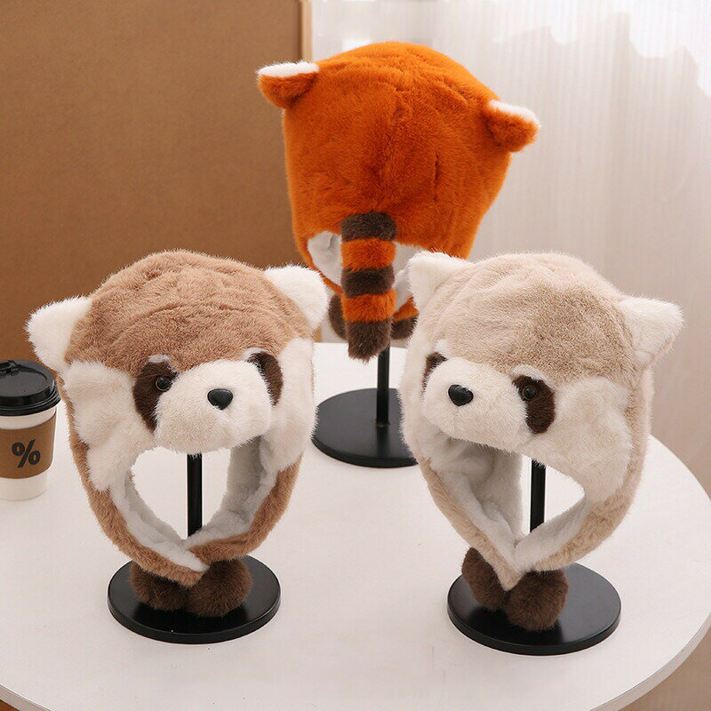 ＼全商品ポイント5倍＋クーポン配布中／ パーカー 帽子 キャップ アライグマ 着ぐるみ 暖かい 冬 漫画..