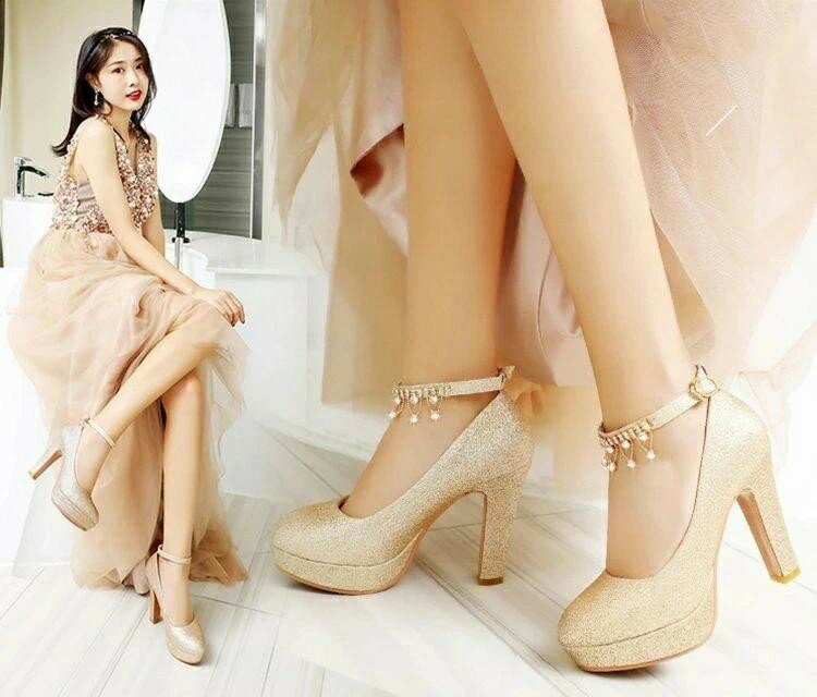 Rakuten - 【SS限定★店内全品対象クーポン有★】 パンプス 厚底 ハイヒール ブライダルシューズ 結婚式 歩きやすい 美脚