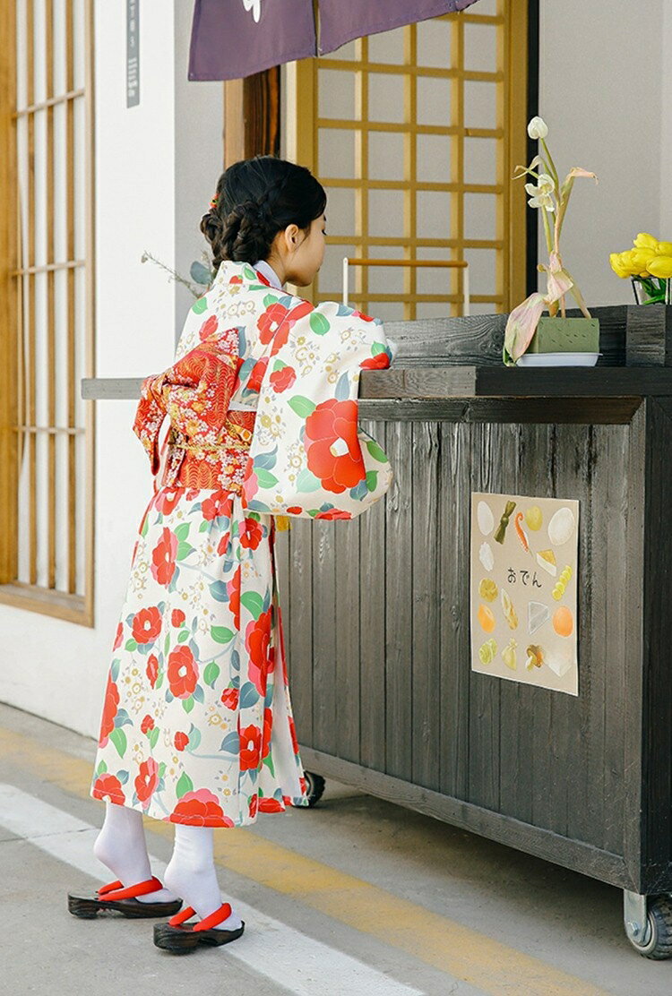 浴衣 ゆかた 子供 キッズ 女の子 作り帯 カメリア 和服 レトロ 盆踊り 花火大会 街着 お出かけ お稽古 ショッピング お祭り 文化祭 可愛い 花見 学生 柔らかい 簡単 シンプル かわいい 可愛い おしゃれ きれいめ 着れる キュート 寝巻き 部屋 3