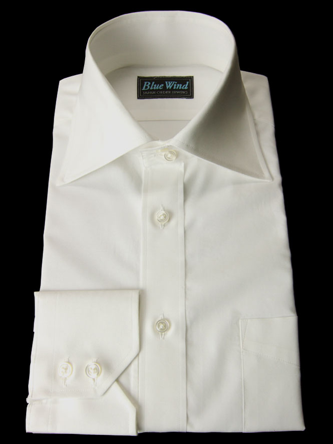 ハイクオリティ ホワイト系 無地 メンズ オーダーシャツ 綿100％ ポリ00％ 100番手高級素材 【RCP】【3300500000】