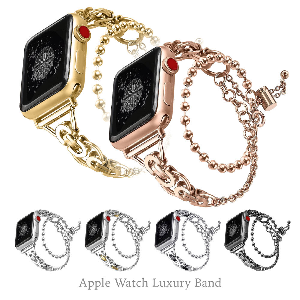 アップルウォッチバンド AppleWatchバンドラグジュアリー ステンレス製 6色 applewatch ベルト アップルウォッチ ベルト 38mm 40mm 41mm 42mm 44mm 45mm おしゃれ
