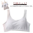 ジュニアブラ 2枚セット ジュニア 肌着 スポーツブラ ブラジャー ガールズ ジュニアインナー 中学生 高学年 ジュニア キッズ 女の子 女子 綿 成長期 下着...