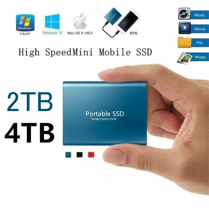 ݡ֥SSD 2TB 4TB ϡɥǥ USB3.1 դ Ѿ׷ ߴ ȥ󥻥 դ ݡ֥ϡɥǥ