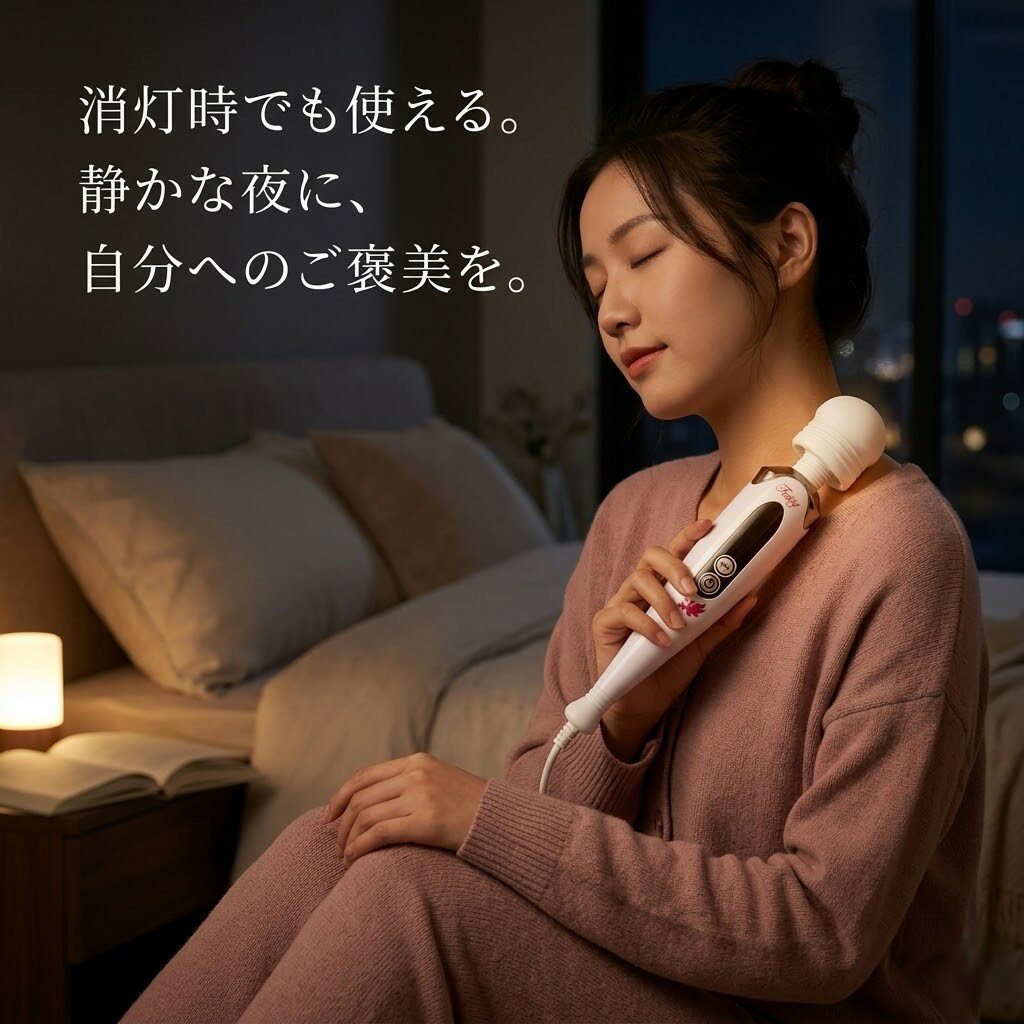 Handy Massagers - プライバシー梱包 筋膜リリース ハンディマッサージャー フェアリー ファイブスター Fairy Five Star 25パターン 振動 LEDライト搭載 45mmヘッド 静音モーター ロングコード 2.5m 肩こり 筋肉ケア 健康家電 雑貨 日用品