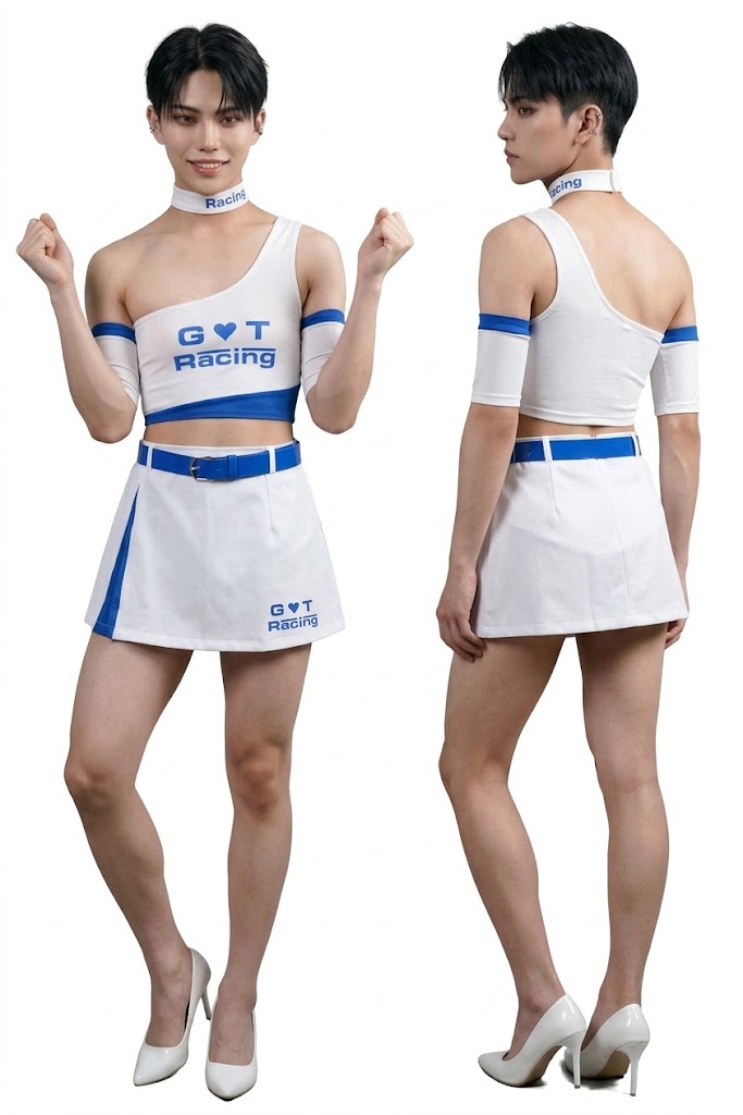 【中身がバレない梱包】 【中身がバレない梱包】 コスプレ 衣装 レースクイーン RQ セパレート ワンショルダー 大きいサイズ L レディース メンズ 男の娘 女装 兼用 車 アイドル ハロウィン 撮影会