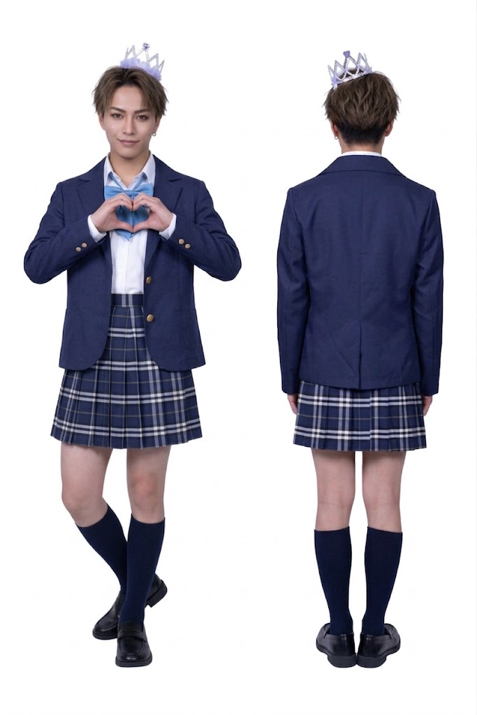 Rakuten - 【中身がバレないプライバシー梱包】 コスプレ 衣装 制服 女子高生 ブレザー プリーツスカート 大きいサイズ L レディース メンズ 男の娘 女装 兼用 学生服 JK アイドル ハロウィン 撮影会