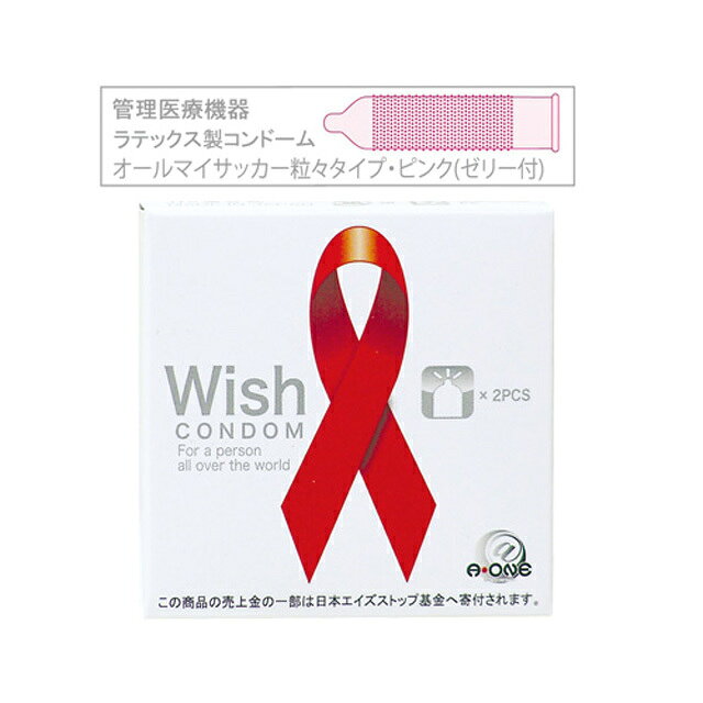 プライバシー梱包　Wish ウィッシュ エチケット スキン 24個入 BOX コンドーム レッドリボン メッセージ 携帯用 小箱 2個入×12 ドット 粒々加工 ピンク 潤滑ゼリー 衛生用品 家族計画 雑貨