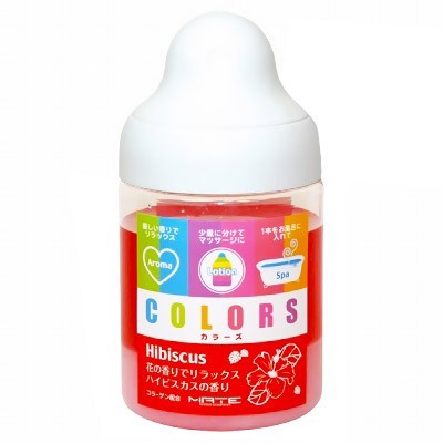 プライバシー梱包 潤滑COLORS カラーズ ローションバス 200ml ハイビスカス 赤 南国 香り マッサージ ローション 入浴剤 リラックス とろとろ 風呂 ボディケア 潤滑 ゼリー 雑貨