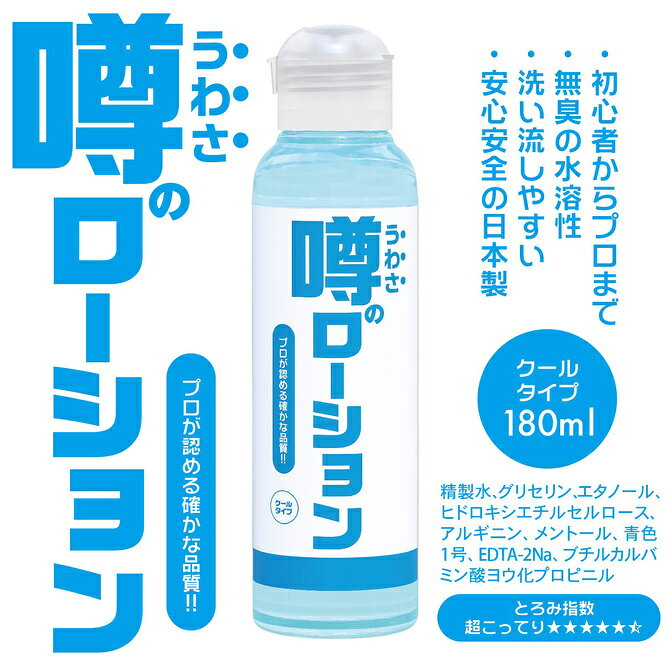プライバシー配送 噂のローション クールタイプ 180ml 冷感 クール メントール 配合 超高粘度 5.5 こってり アルギニン 潤滑 ゼリー ローション マッサージ 刺激 引き締め リフレッシュ 日本製 男女兼用 夏 暑さ対策