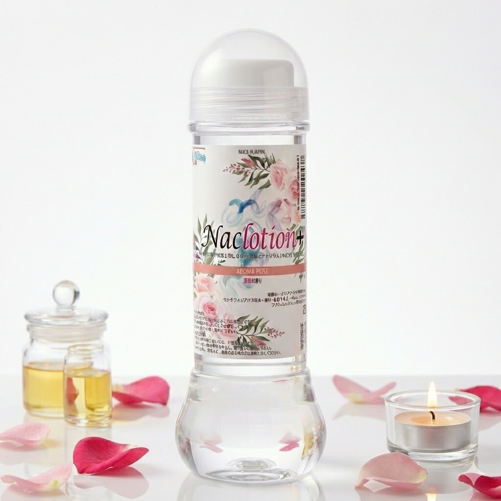 プライバシー梱包 潤滑 ローション 360ml NaClotion ナックローション アロマローズ 薔薇 香り 塩分濃度 0.85% 生理食塩水 発想 等張液 沁みにくい 低刺激 高粘度 持続 糸引き マッサージ ボディ ケア 日本製