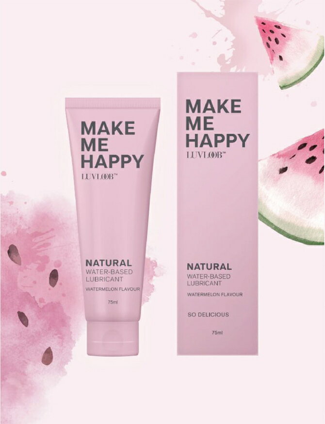 プライバシー梱包 潤滑 ローション 75ml LUVLOOB ラブルーブ ウォーターベース ウォーターメロン スイカ 西瓜 フレーバー 味付き 舐めても安心 天然成分 オーガニック 潤滑ゼリー コンドーム 併用可 ニュージーランド産