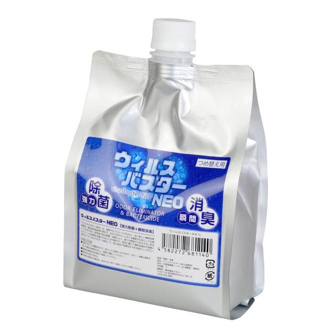 樂天商城 - ウィルスバスターNEO 1L 詰め替え用 日本製 次亜塩素酸水 弱酸性 除菌水 消臭水 大容量 業務用 ウイルス対策 空間除菌 ペット トイレ 掃除 器具 メンテ 雑貨 お得