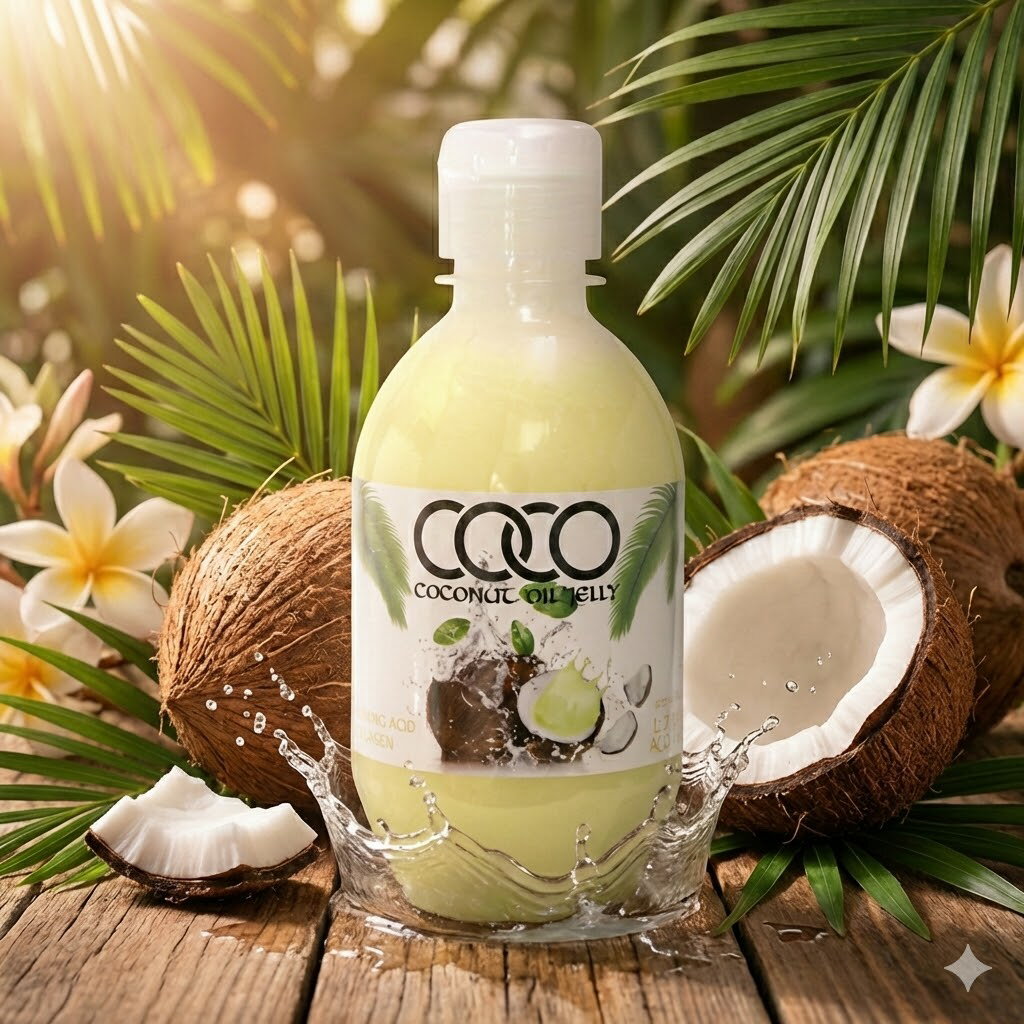 ココナッツオイル 配合 ボディ マッサージ ゼリー 300ml | ヒアルロン酸 コラーゲン 高粘度 潤滑 保湿 液だれしない 大容量 業務用 メンズ レディース COCO ピンク 香り ぷるるん ボディケア ローション