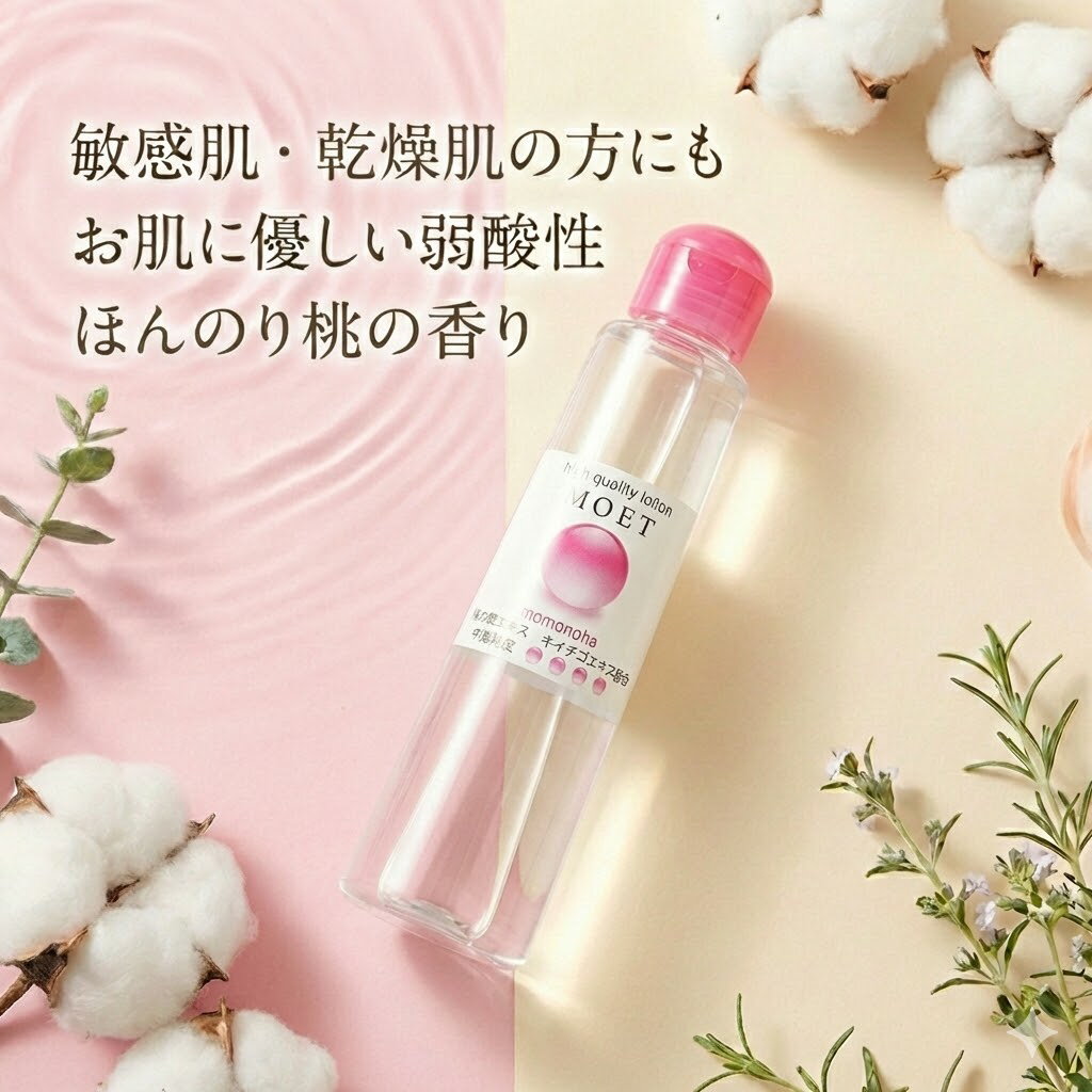 プライバシー梱包 MOET momonoha ローション 200ml モえ 桃の葉 ピーチの香り ほんのり香る ソフトタイプ マッサージローション 潤滑 ゼリー ボディケア リラックス 癒やし 雑貨