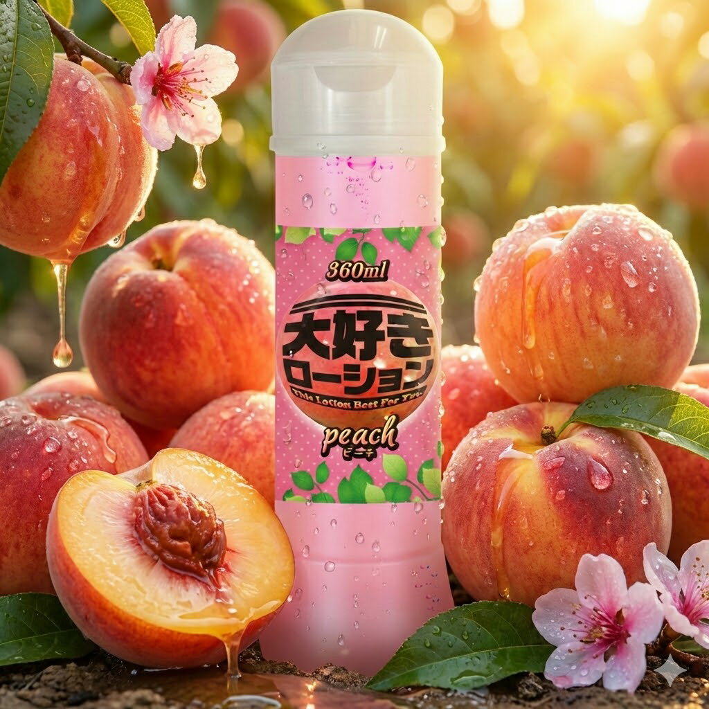 樂天商城 - プライバシー梱包 大好きローション 360ml ピーチ 香り付き 桃 ピンク 潤滑ゼリー マッサージ ローション 大容量 ワンタッチキャップ ボディケア リラックス 癒し