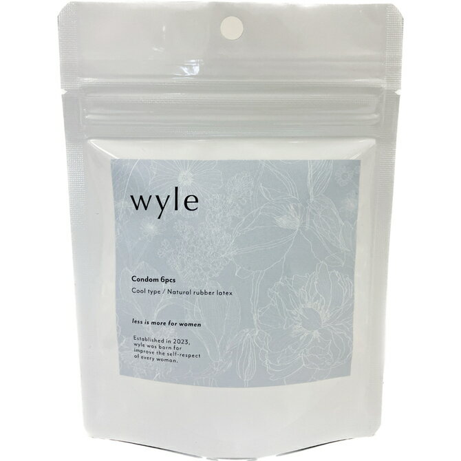 プライバシー梱包　wyle ワイル クールタイプ エチケット スキン 6個入 コンドーム フェムテック 女性主導開発 爽快 リフレッシュ コスメデザイン バレない 持ち歩き 携帯用 日本製 衛生用品 雑貨