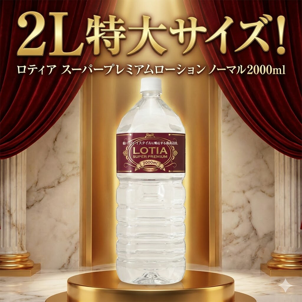 Rakuten - プライバシー梱包 ロティア スーパープレミアムローション ノーマル 2000ml 2L LOTIA 特大 大容量 ボトル 潤滑 ゼリー マッサージローション 高品質 保湿 潤い 日本製 ボディケア 雑貨