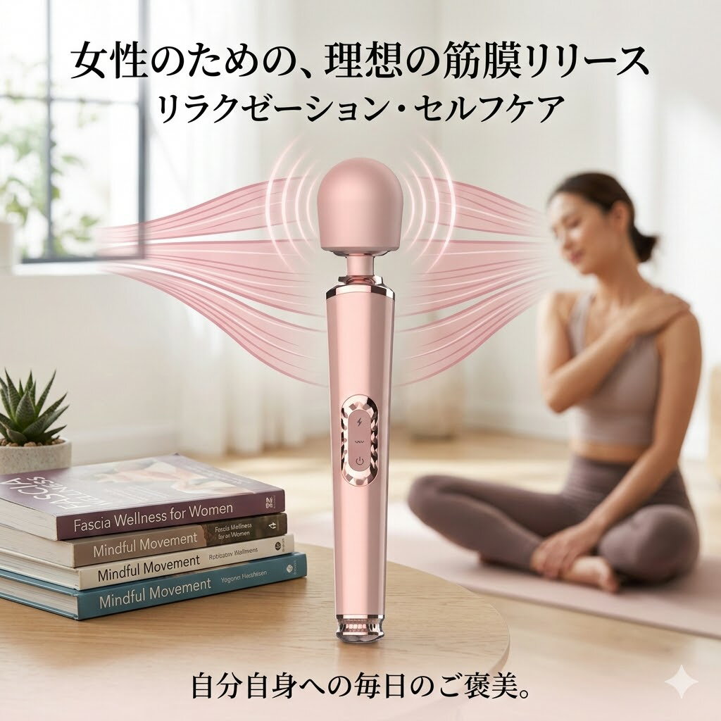 プライバシー梱包 ピクシー ゴージャス ボディリフレッシャー ロングタイプ 332mm 強力振動 10パターン ブースト機能 コードレス USB充電 筋膜リリース 筋肉ケア 美容 健康家電 雑貨