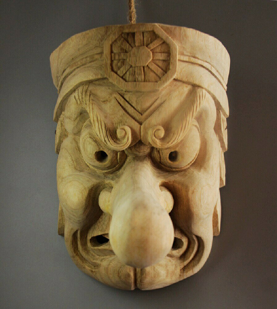 楽天市場】般若 面（東洋彫刻｜彫刻）：アート・美術品・骨董品・民芸