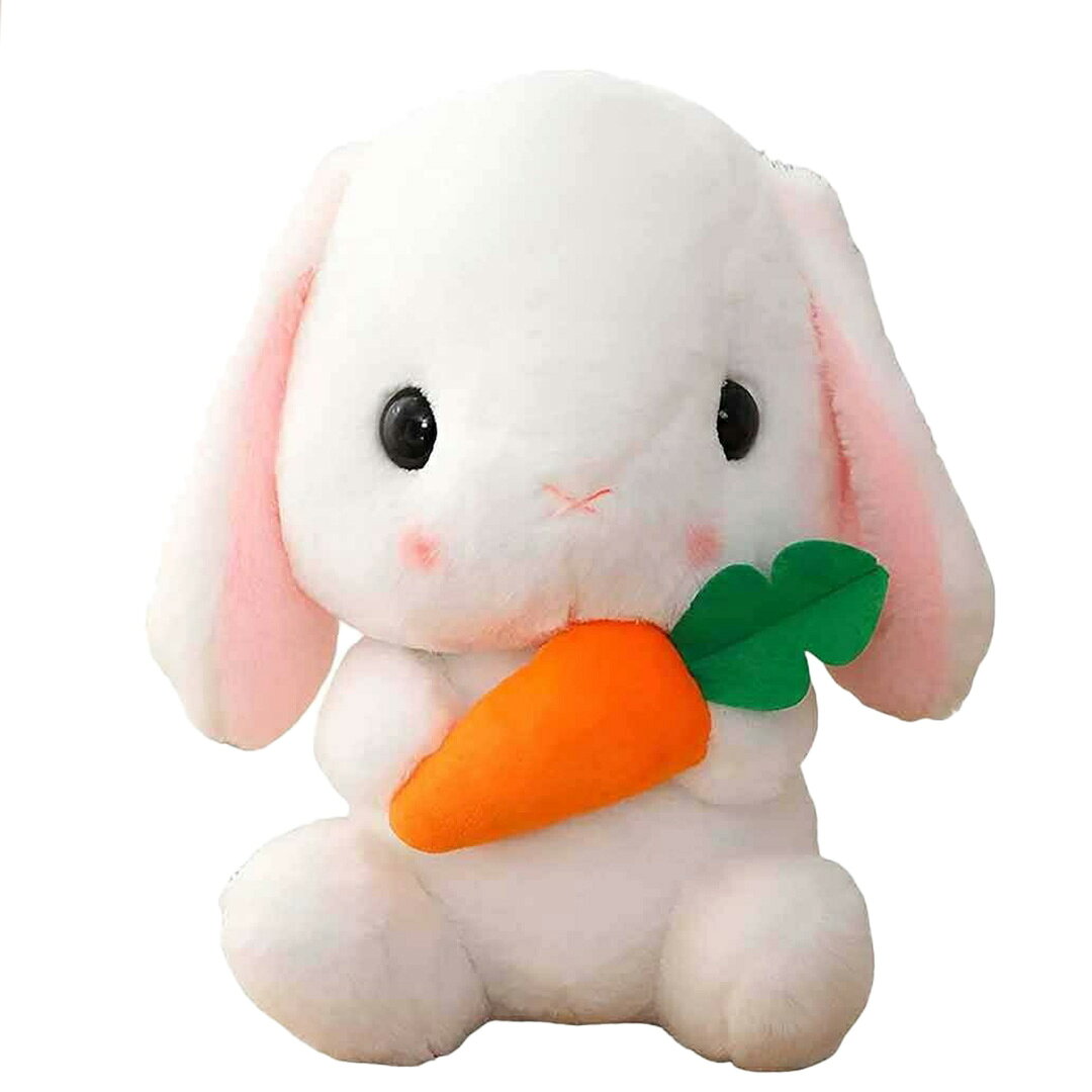 抱きしめたくなる癒し ぬいぐるみ うさぎ 特大 抱き枕 にんじんクッション 40cm ポリエステル お昼寝/インテリア/ギフト