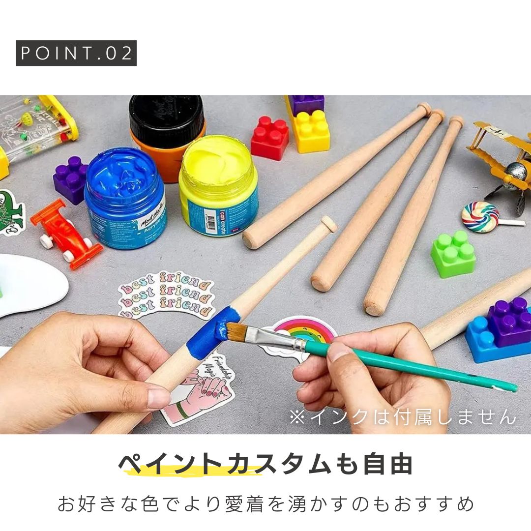 オアシス商事のサインボールを美しく魅せる ミニ木製バットスタンド 高さ約15cm/バット3本用/全木製 飾る・ギフト・インテリア｜アングル3
