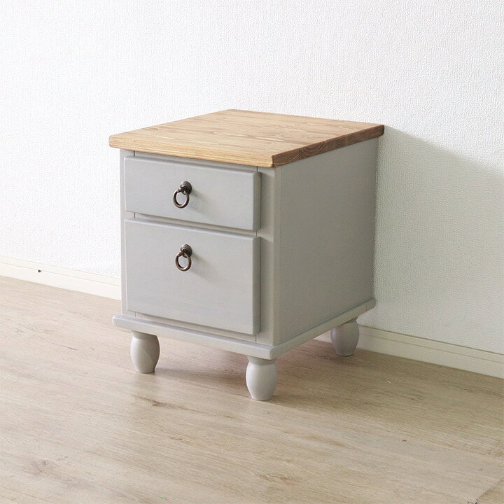 部屋のまんなかを決める ナイトテーブル ラベンダー 約36×40×45cm