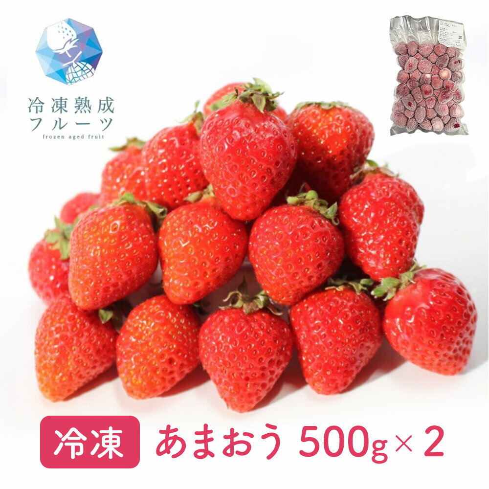 一粒ごとに濃厚な甘みが弾ける 福岡産あまおう 500g×2パック 冷凍フルーツ 国産いちご デザート