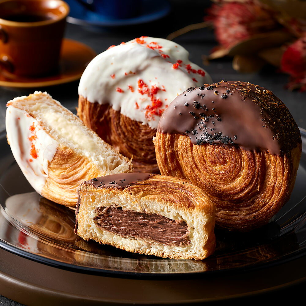 口の中でとろける上質な 「蔵家」 クロワッサンロール2種セット（カスタード×7、チョコレートクリーム×6） / 詰め合わせ クロワッサン 洋菓子 送料無料 femtechusagi-10010931 オアシス商事 サンプル画像3