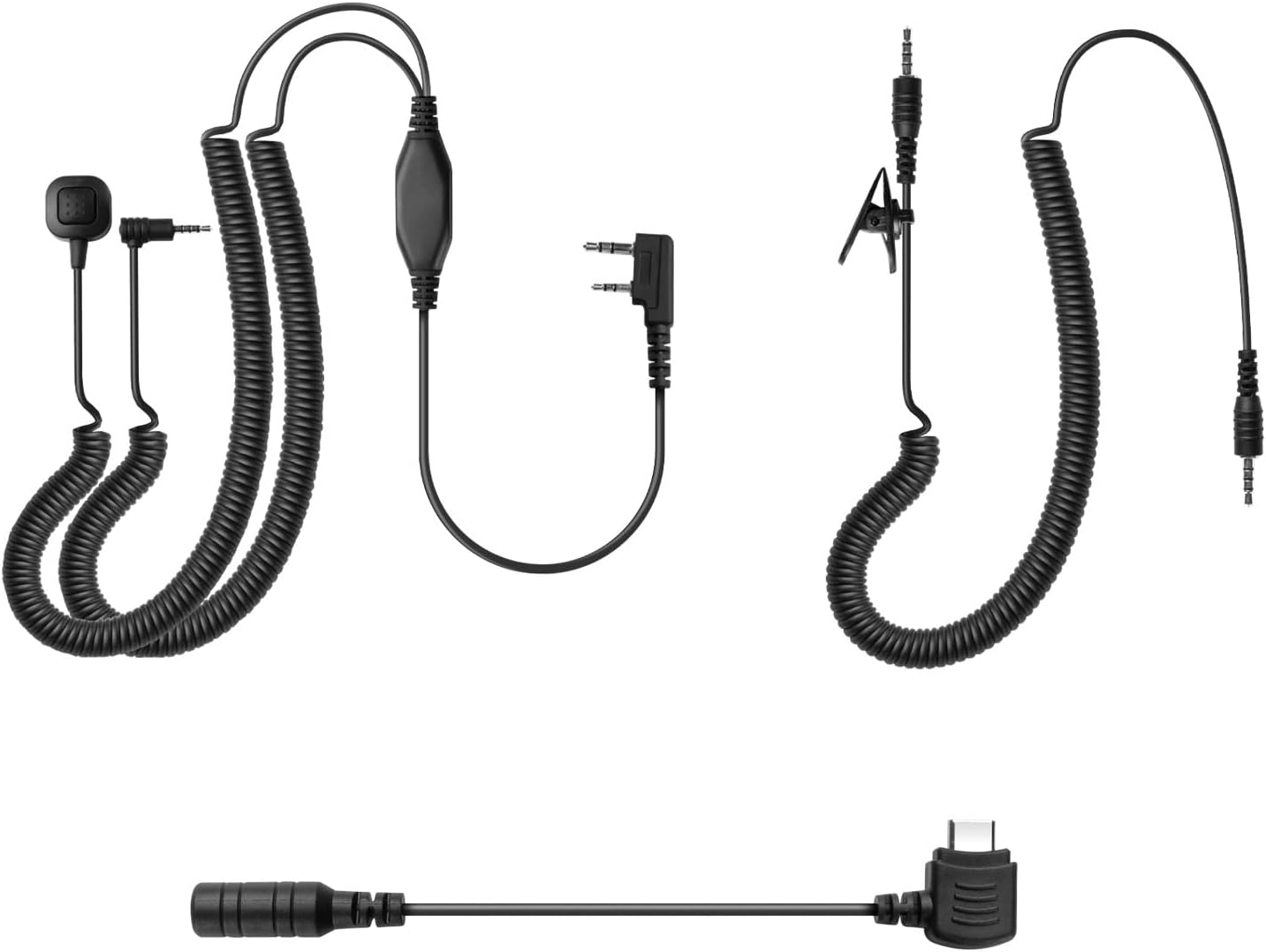 JESIMAIK H5専用 AUX 変換ケーブル 付属品セット バイク用インカム USB-C to 2.5mm変換ケーブルなど オプション品 予備用