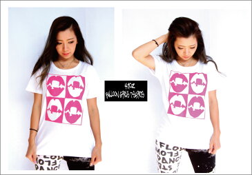 ガールズ Tシャツ 親子 おそろい ペア ホワイト かわいい サイズ豊富 ダンス 衣装 HIPHOP 送料無料