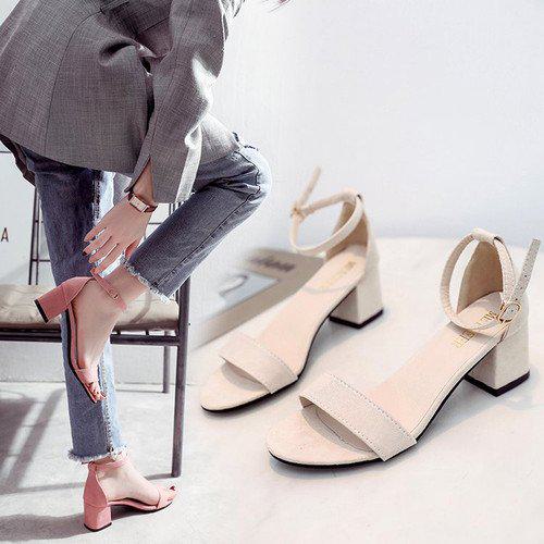 スエード上品サンダル