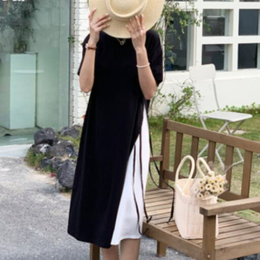 【取寄】ワンピース 夏 レディース 半袖 ロングワンピース きれいめ 大きいサイズ 4XL ミドル丈 切り替えデザイン バイカラー 切り替え サイドリボン シンプル 無地 ラウンドネック カジュアル お出かけ おしゃれ ミモレ丈 大人カジュアル ゆったり マタニティ 体型カバー 【取寄】ワンピース 夏 レディース 半袖 ロングワンピース きれいめ 大きいサイズ 4XL ミドル丈 切り替えデザイン バイカラー 切り替え サイドリボン シンプル 無地 ラウンドネック カジュアル お出かけ おしゃれ ミモレ丈 大人カジュアル ゆったり マタニティ 体型カバー