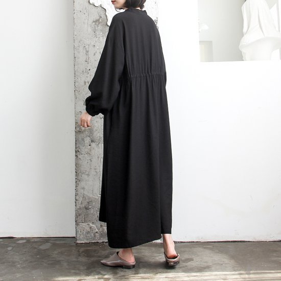 【取寄】ワンピース 大きいサイズ ゆったり スキッパーシャツマキシワンピース 春ワンピース 新作ワンピース トレンド 長袖ワンピース スキッパーシャツ マキシ丈 マキシワンピース トレンド 韓国デザイン