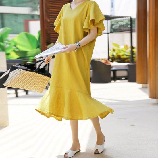 Other - 【取寄】大きいサイズ ロングワンピース ロングワンピ リゾートワンピース 春新作 フレア ロングワンピース M.L.XL 大きいサイズ ワンピース
